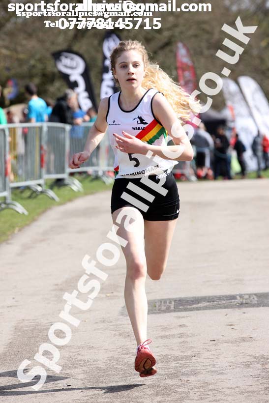 Womens under-17s 5k road race, 2018 ERRA Under-17s and Under-15s 5k Champs, Sutton Coldfield. Photo: David T. Hewitson/Sports for All Pics